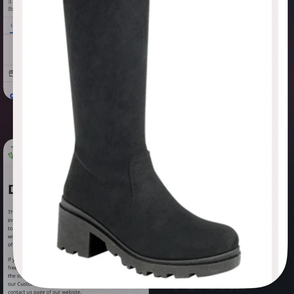 Black Over the Knee Platform Boots